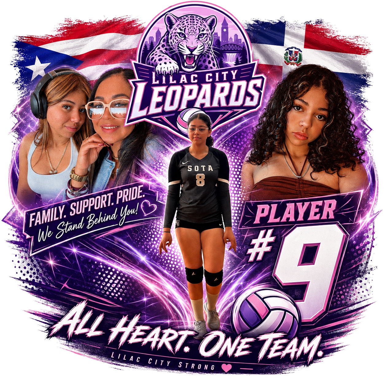 Volleyball Family Tribute Design
